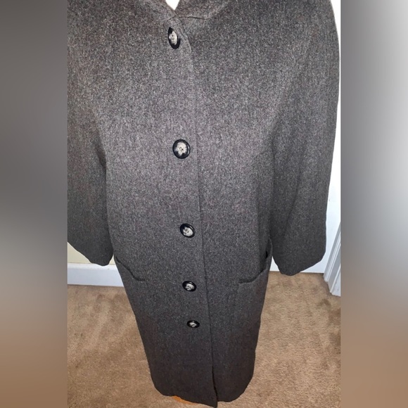 Vintage Pendleton Hooded Coat Size 10 Women’s Gray Wool Lined USA GUC - Picture 2 of 5